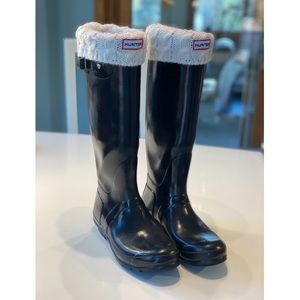 Hunter Tall Original Gloss Boots W/ BOOT SOCKS